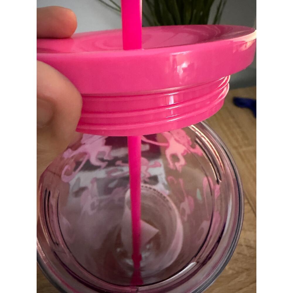Roller Rabbit Pink and Blue Monkey Tumbler NWT - Picture 6 of 6